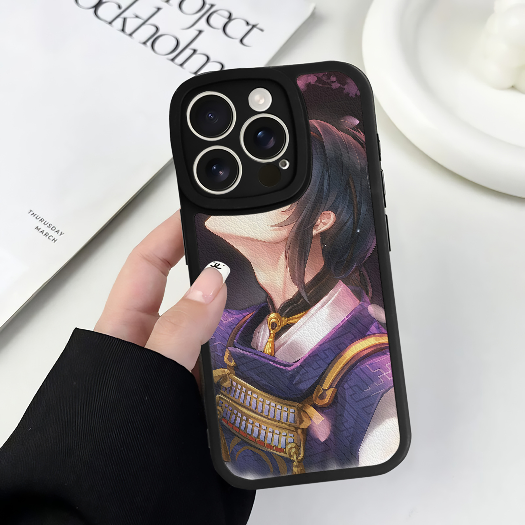 （画像用） 刀剣乱舞 Touken Ranbu 【iPhone 16シリーズ対応】シリコンスマホケース（レザー調） 材質：シリコン